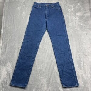 Wrangler Jeans Womens 11x34 (29x34) Blue Denim High Rise Streetwear Straight Leg
